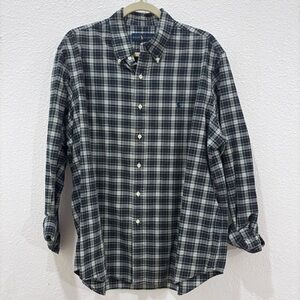 Ralph Lauren Classic Plaid Long Sleeve Button Up Shirt XL